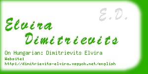 elvira dimitrievits business card